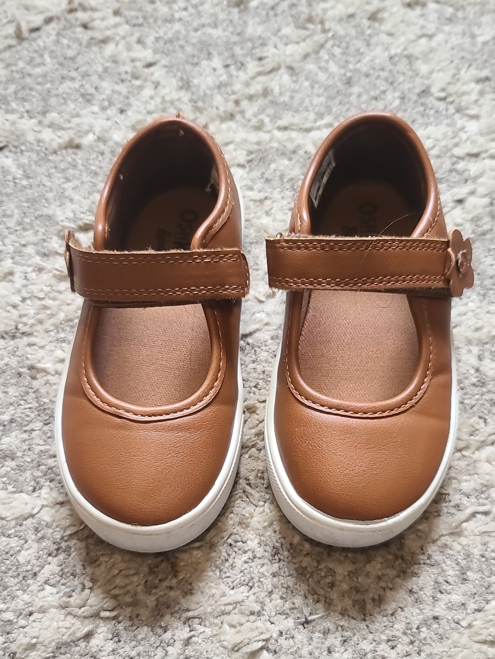 2 for $25 - OshKosh B'gosh Girls Toddler 8 Brown Shoes with Velcro Straps